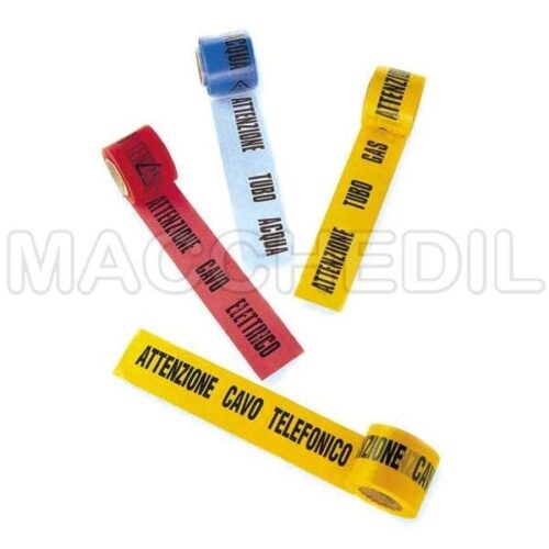 rotolo nastro segnaletico telefono cavi elettrici tubo acqua fogne gas