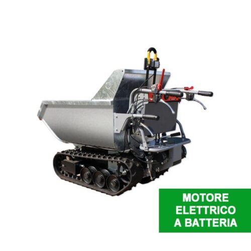 Motocarriola elettrica a batteria 450 Kg cassone dumper