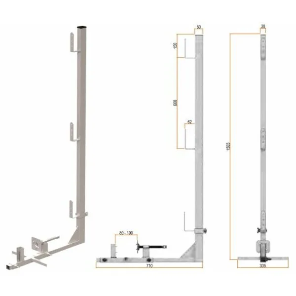 Parapetto laterale per tetti in legno 112LS - immagine 2