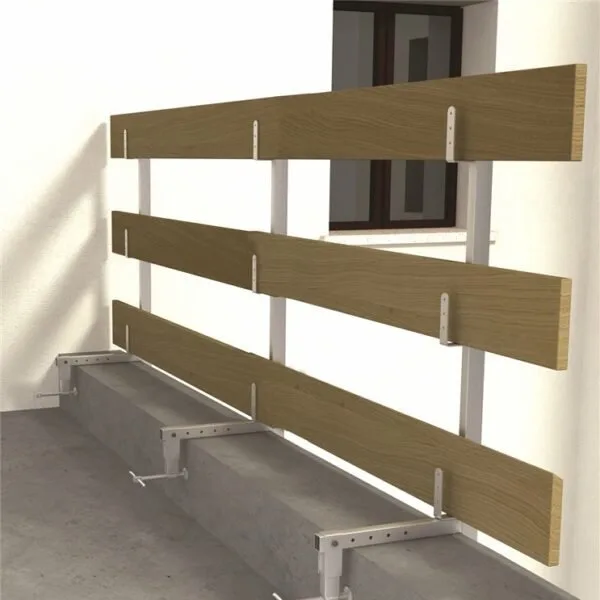 Parapetto per cordoli verticali in calcestruzzo 114G regolabile 30 cm – Sicurezza in Cantiere