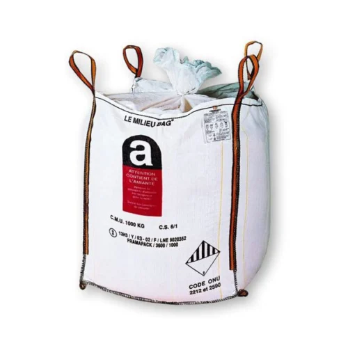big bag amianto omologati in polietilene certificati ONU