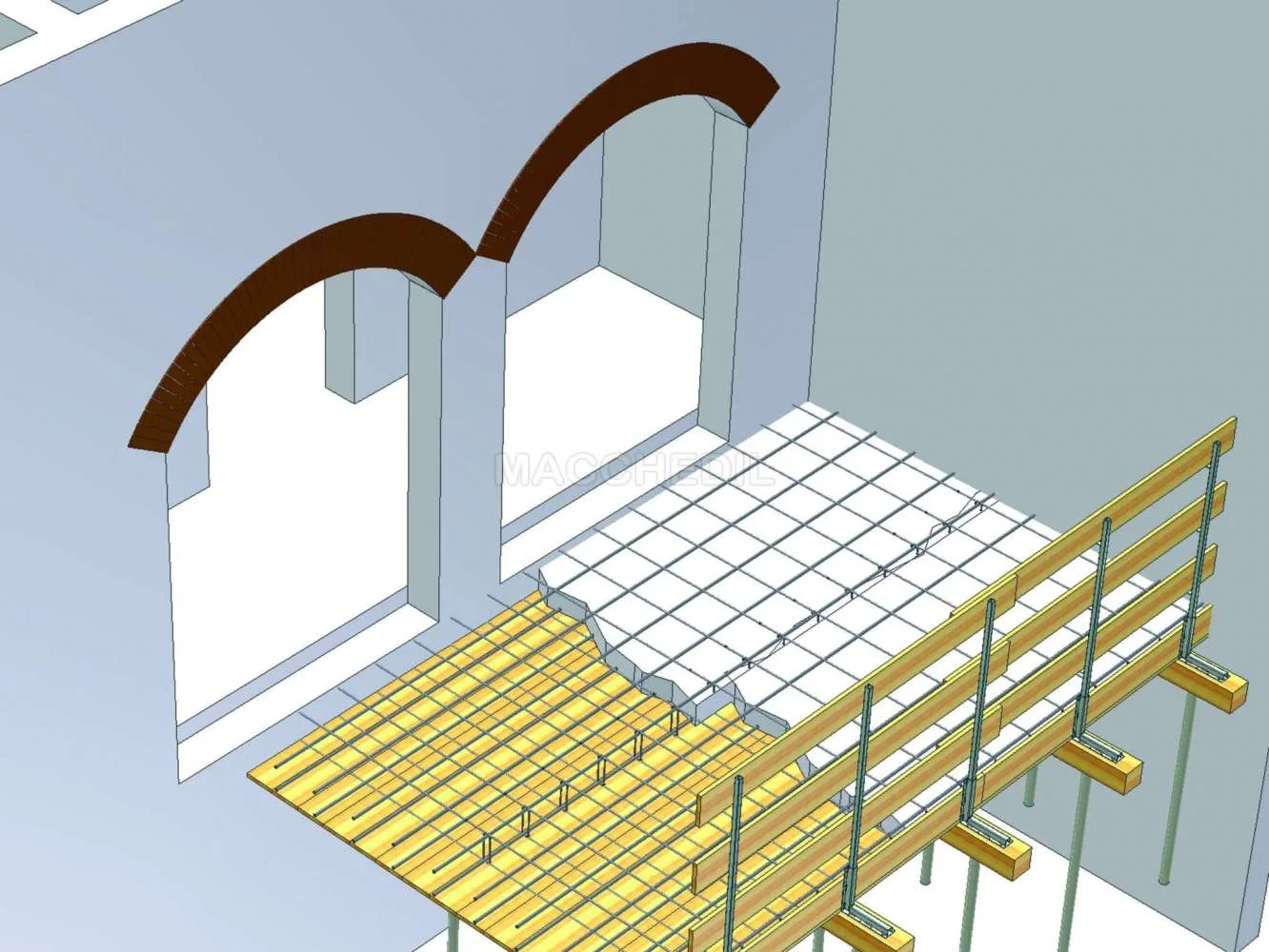 Parapetto per armatura solai con base verticale- 24AC – Sicurezza in Cantiere