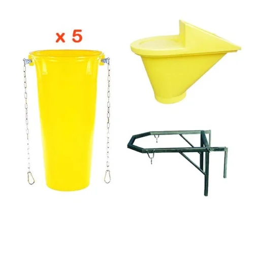 Tubo scivolo scarico macerie – kit con tramoggia e supporto – Cantieri e Costruzioni