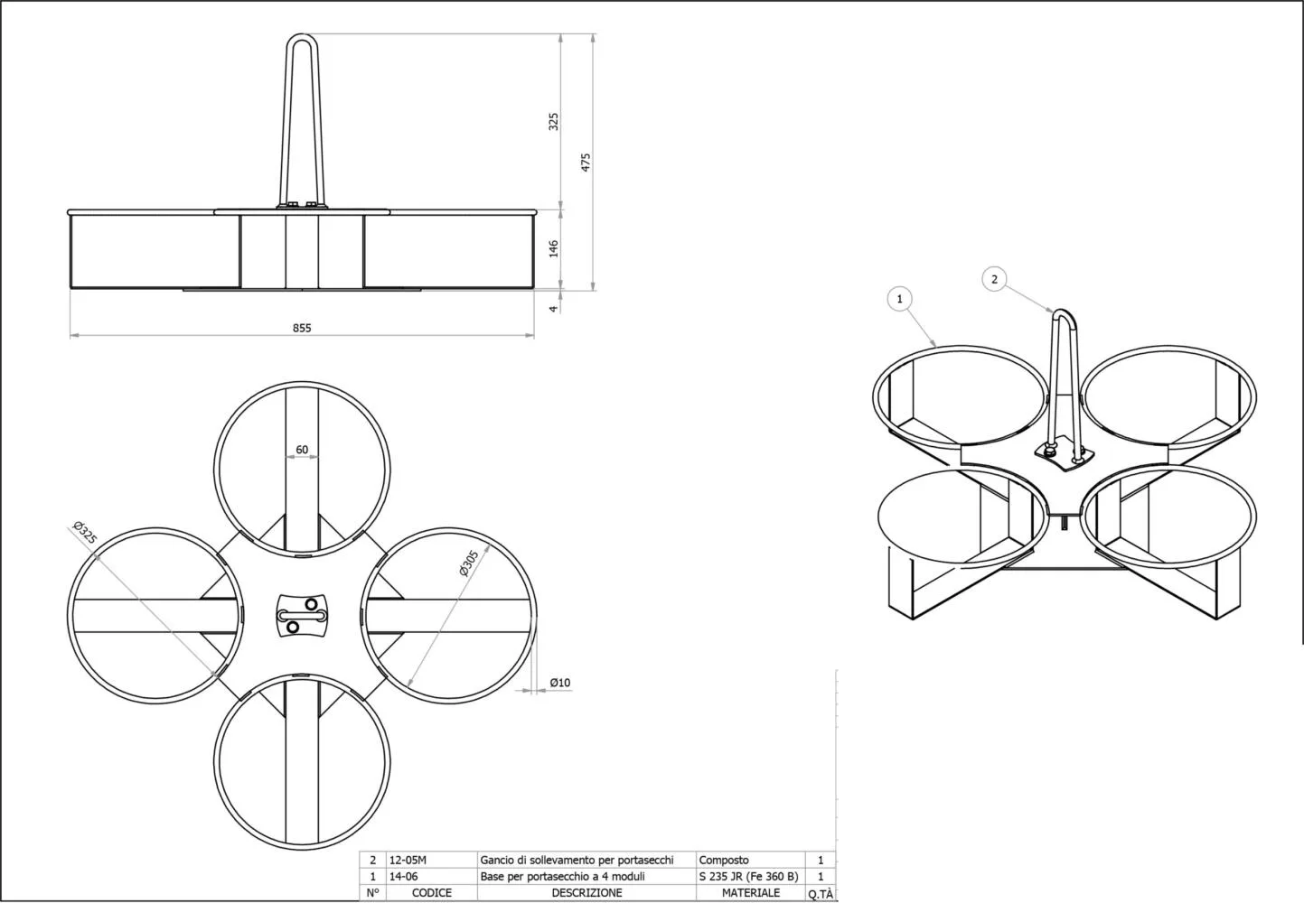Portasecchi per elevatori e supporti – Cantieri e Costruzioni