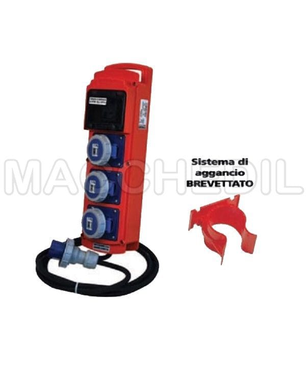 Zenitech Mini Avvolgitore Elettrico 3 Prese 2P+T – 7 Metri – Colore Rosa