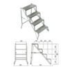Scala edile zincata con 4 gradini antiscivolo – Cantieri e Costruzioni