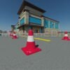 Applicazione coni stradali segnaletica stradale
