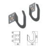 Coppia Ganci Scala per tetti – universali – Sicurezza in Cantiere