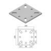 Contropiastra per Torrette Indeformabili 20×20 – Sicurezza in Cantiere