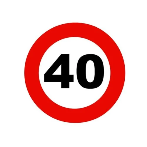 Cartello Stradale “Limite 40 Km/h” – Cantiere Stradale