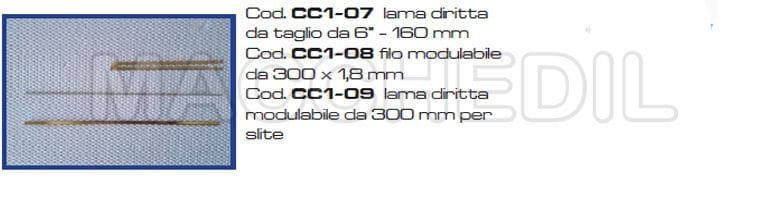 lama dritta per coltello a caldo da 300