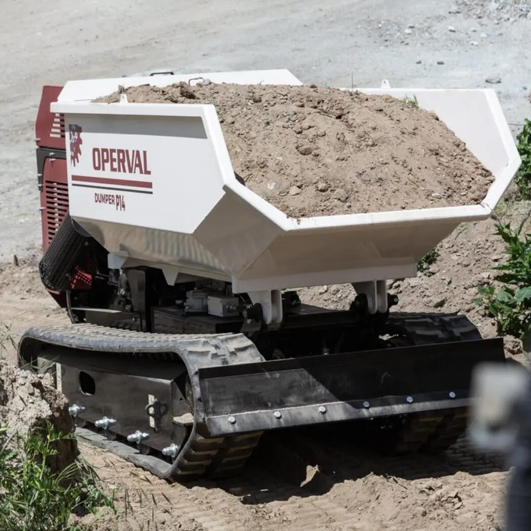 Motocarriola Dumper P14 – Operval- con sistema di controllo remoto – Cantieri e Costruzioni
