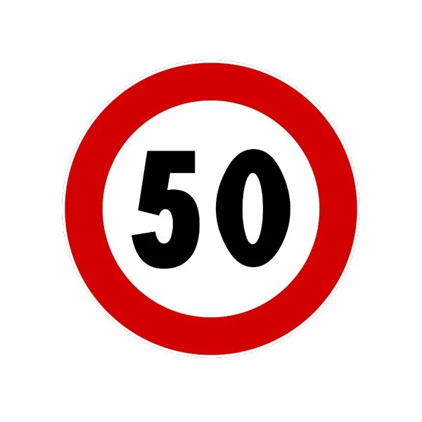 Cartello Stradale "Limite 50 Km/h"  in metallo