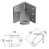 Piastra indeformabile Angolo Interno Per capotto – Linea Vita indeformabile – Sicurezza in Cantiere