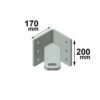 Piastra indeformabile Angolo Interno Per capotto – Linea Vita indeformabile – Sicurezza in Cantiere