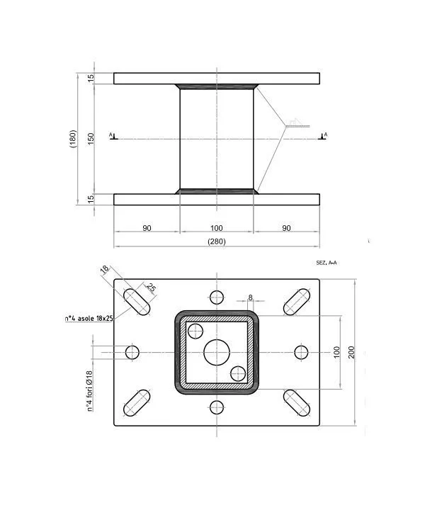 Distanziale per torrette linea vita – indeformabili – Sicurezza in Cantiere