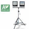 Torre faro con piantana 4,5 m – 2 fari a LED – Energia e Alimentazione