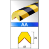 Paracolpi Flessibile di sicurezza- lung. 1 metro mod. A-AA-A+ – Cantiere Stradale