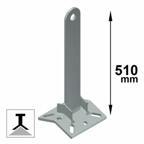 Ancoraggio Indeformabile Antipendolo per Tetti a Doppia Falda 421C tipo A – Sicurezza in Cantiere