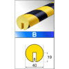 Paracolpi Flessibile di sicurezza- lung. 1 metro mod. B-BB – Cantiere Stradale