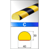 Paracolpi Flessibile di sicurezza- lung. 1 metro mod. C-CC – Cantiere Stradale