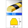 Paracolpi Flessibile di sicurezza- lung. 1 metro mod. C-CC – Cantiere Stradale
