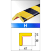 Paracolpi Flessibile di sicurezza- lung. 1 metro mod. H-H+ – Cantiere Stradale