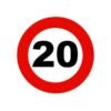 Cartello Stradale “Limite 20 Km/h” – Cantiere Stradale