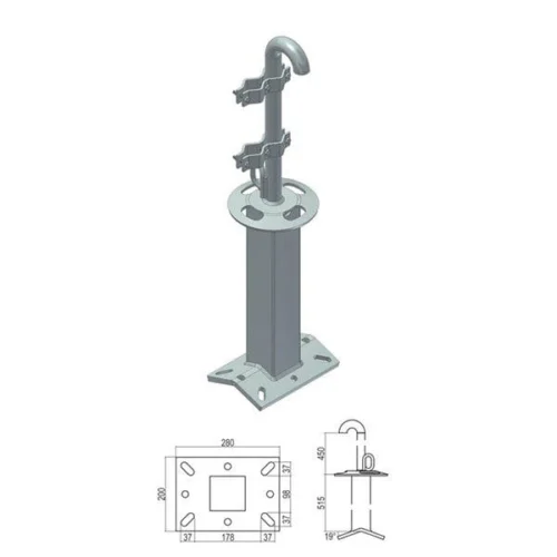 Torretta linea vita indeformabile tetto doppia falda 406-50A- con porta antenna – Sicurezza in Cantiere