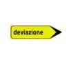 Segnale di direzione fondo giallo- 130×30 cm – Deviazione -fig.407 – Cantiere Stradale
