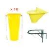 Tubo scivolo scarico macerie - kit con tramoggia e supporto - 10 tubi