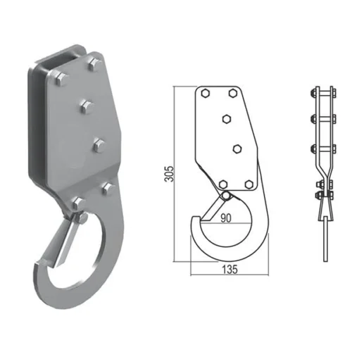 Gancio piccolo sollevamento – 50kg – Cantieri e Costruzioni