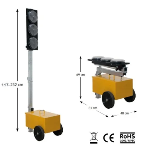 Semafori Led per Cantieri Stradali Ripiegabili – Cantiere Stradale
