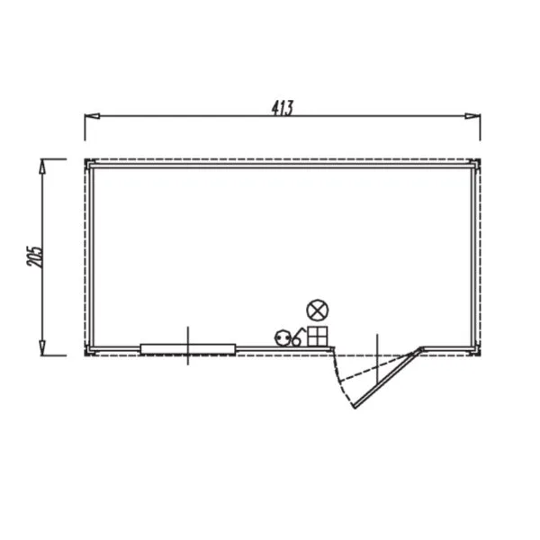 Monoblocco 4 metri uso ufficio -box  container ufficio - immagine 2
