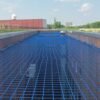Rete anticaduta ponteggio – con cinghie – Cantiere Stradale