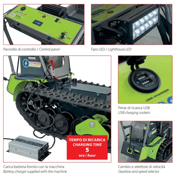 Motocarriola a batteria 450 Kg_ cassone agricolo – Cantieri e Costruzioni