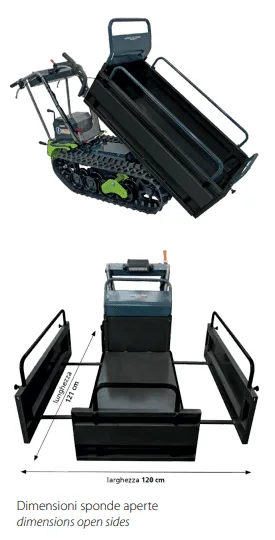 Motocarriola a batteria 450 Kg_ cassone agricolo – Cantieri e Costruzioni