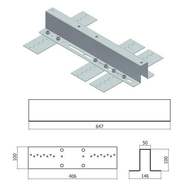 Torretta ancoraggio per tetti in LAMIERA grecata – passo max 250 mm. – Sicurezza in Cantiere