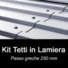 Kit Linea Vita per Tetti in LAMIERA- passo greca da 250 mm – Sicurezza in Cantiere
