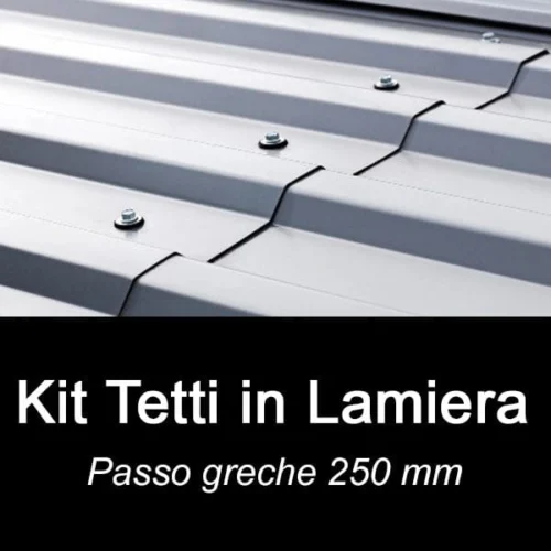 Kit Linea Vita per Tetti in LAMIERA- passo greca da 250 mm – Sicurezza in Cantiere