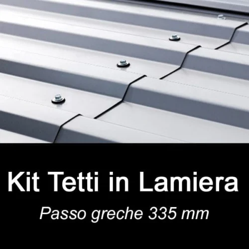 Kit Linea Vita per Tetti in LAMIERA- passo greca da 335 mm – Sicurezza in Cantiere