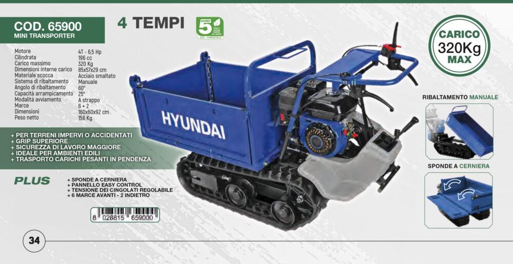 Hyundai Motocarriola cingolata 320 kg 4 tempi - immagine 2