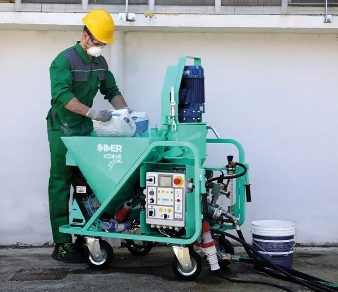 Pompa spruzzatrice e miscelatrice monofase/trifase – Cantieri e Costruzioni