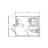 Modulo bagno prefabbricato LC40S Soluzione V/D – WC e doccia – Logistica ed Igiene