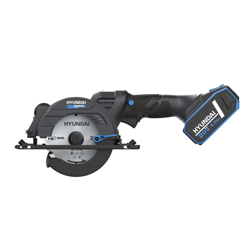 Mini sega circolare a batteria Hyundai 25867 20V Brushless Ø120 mm – Solo corpo macchina – Attrezzature Heavy Duty