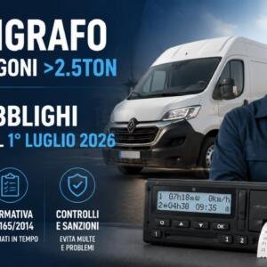 Tachigrafo obbligatorio sui furgoni oltre 2.5 ton: cosa cambia davvero dal 1° luglio 2026