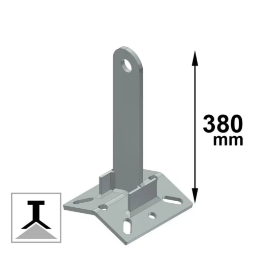 CSC Piastra Anti-Pendolo 2 Falde H380 Base Doppia - Linea Vita Indeformabile