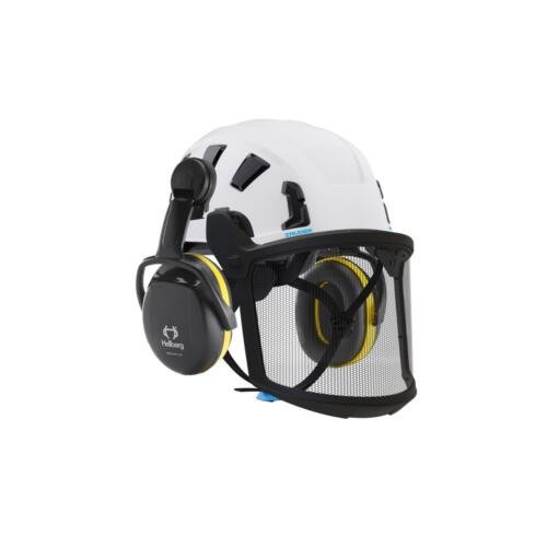 Kit forestale Irudek Oreka II Vent MIPS con visiera e cuffie antirumore - colore Bianco