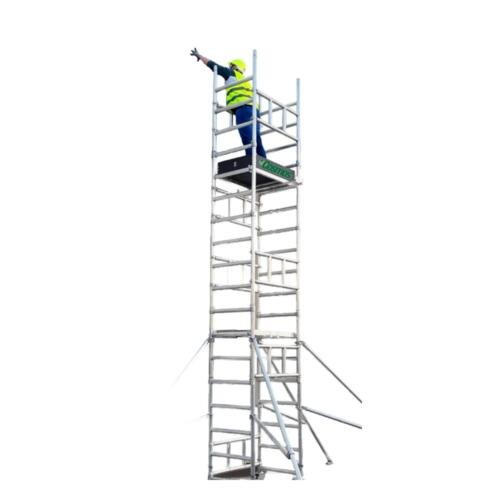 Trabattello Cosmos EuroTower S/L in alluminio con carrello di trasporto integrato