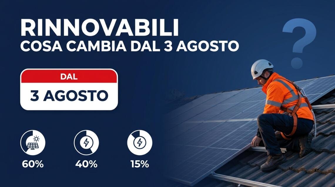 Ristrutturazioni: dal 3 agosto le rinnovabili obbligatorie arrivano al secondo livello